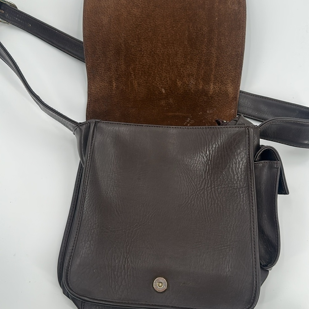 Coach Lexington Flap Leather Saddle Bag Dark‎ Brown - Picture 4 of 9